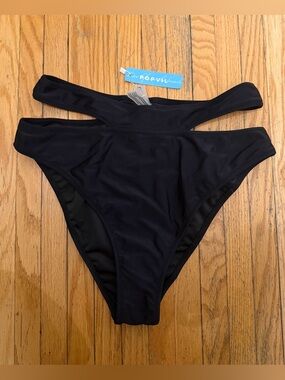 Pop Vival Black High-Waist Bikini Bottoms